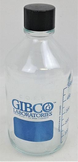 Used Corning PYREX 1395 and Kimble KIMAX 14395 Graduated Media Bottle - 500mL