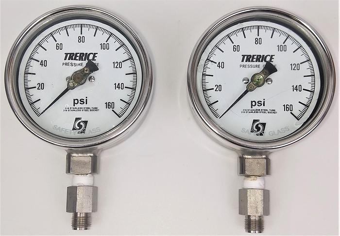 Used Trerice 750SS Process Gauge - 0 to 160psi