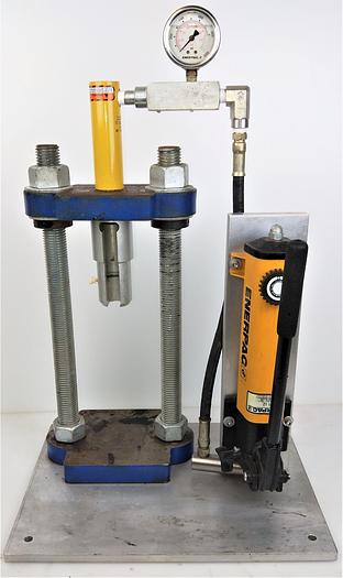 Used Enerpac PT142 Two-Speed Hand Pump with RC53 Hydraulic Cylinder - 5 Ton