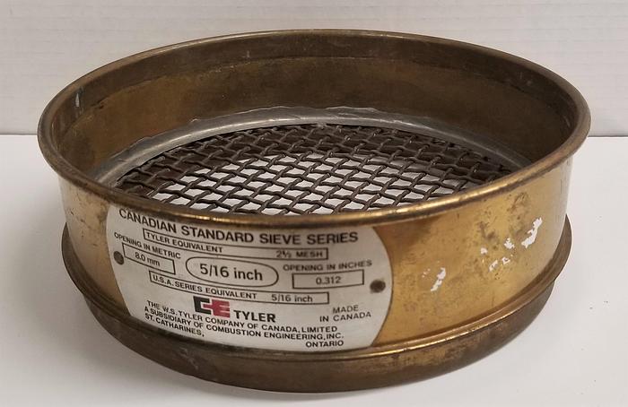 Used Tyler 5/16" Brass 8" Sieve