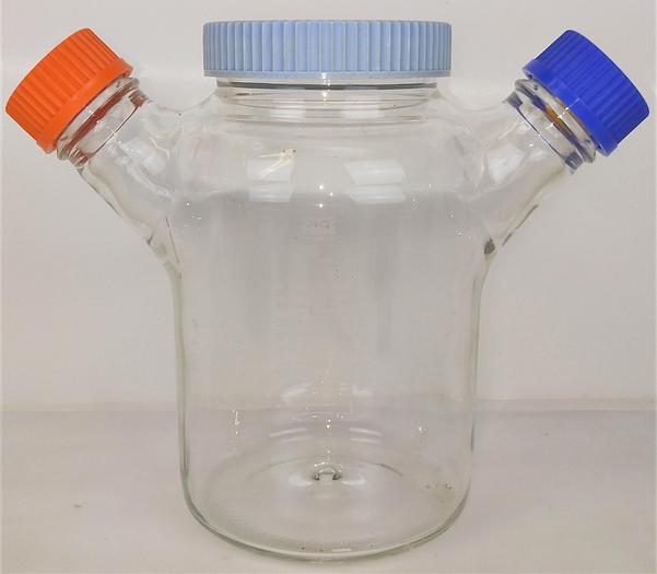 Used Kontes Cytostir 882911-1000 Double Sidearm Microcarrier Spinner Flask - 1000mL