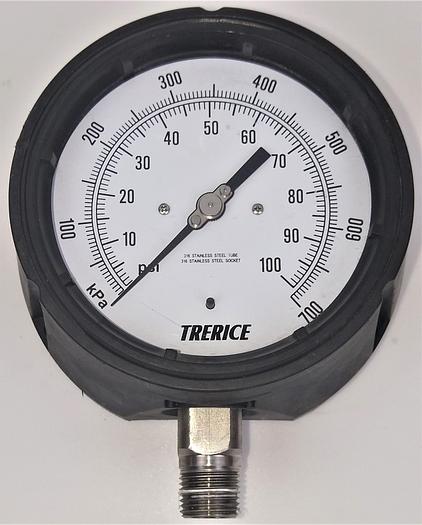 Used Trerice 450LFSS Process Gauge - 0 to 100psi (700kPa)