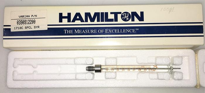 New Open Box Hamilton 7656-01 Syringe, 1710RN - No Needle - 100μL