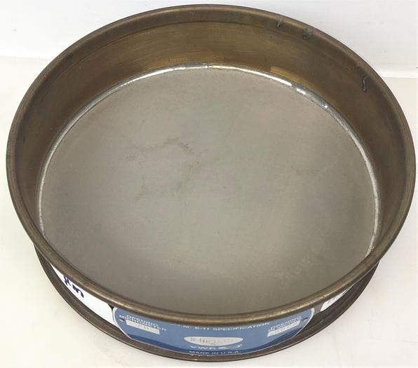 Used VWR #635 Brass-Stainless Steel 8" Sieve - 20μm