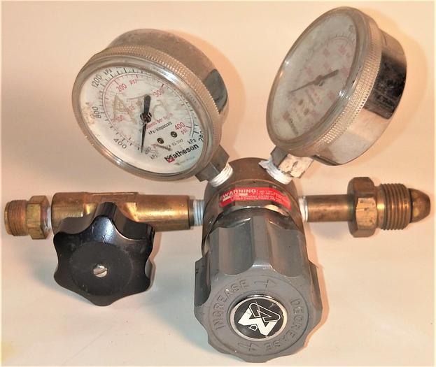 Used Matheson 3536-N/I Brass Gas Regulator - CGA 580