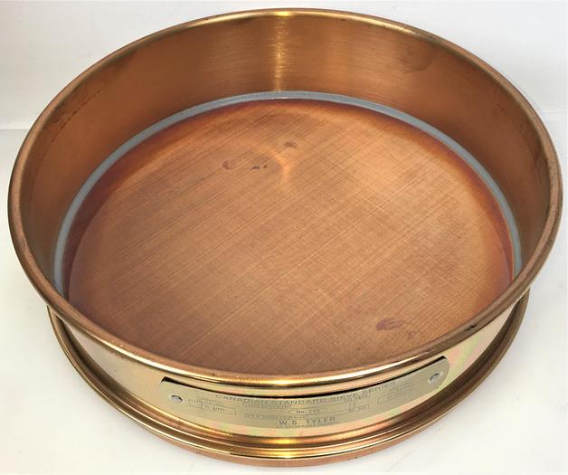 New Open Box Tyler #200 Brass 8" Sieve - 75μm