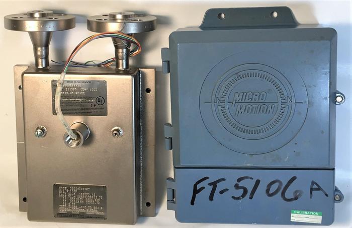 Used Micro Motion DS006 Mass Flow Sensor with RFT9712 Remote Transmitter